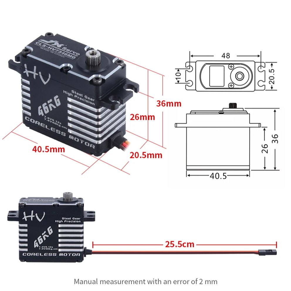 Сервопривод JX Servo CLS-HV7346MG HV Coreless Metal Gear digital - купить с доставкой