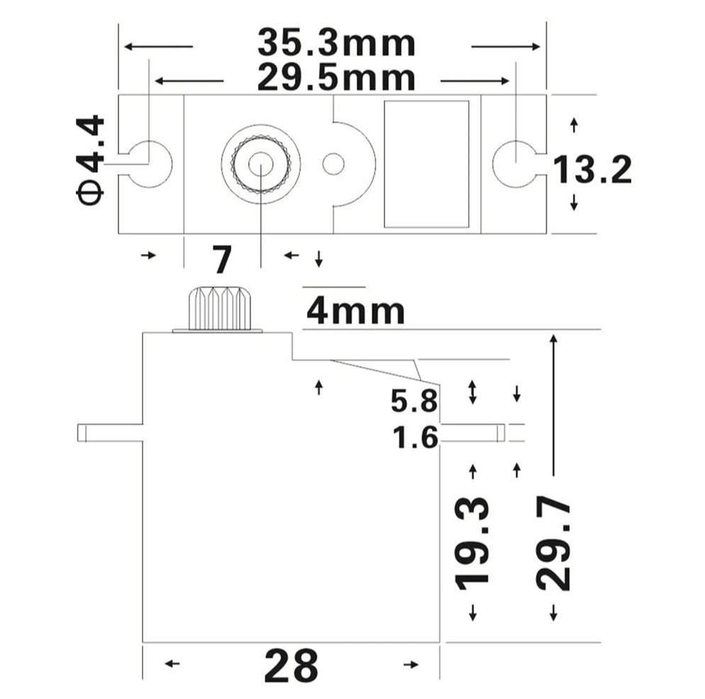 Сервопривод JX Servo PS-1181HB Plastic Gear - купить с доставкой