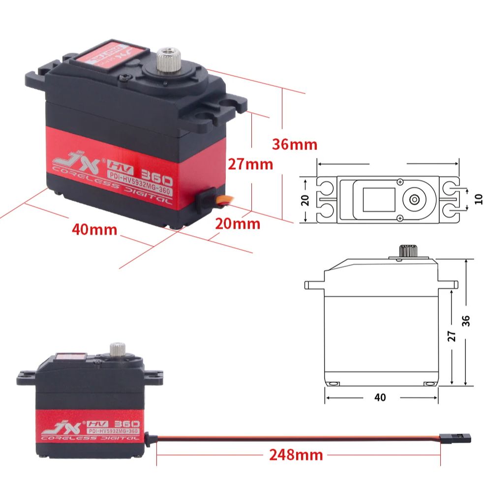 Сервопривод JX Servo PDI-HV5932MG Metal Gear digital - купить с доставкой