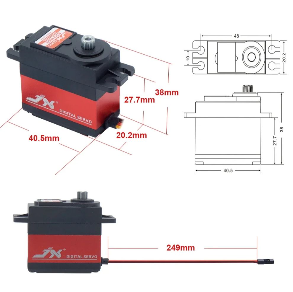 Сервопривод JX Servo PDI-6221MG Metal Gear digital - купить с доставкой